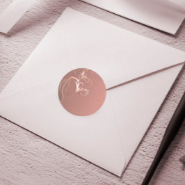 Elegante Rosa Boda de oro Sellos para sobres