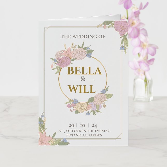 Elegante Rosa Boda de Peony Lily (Orquídea)