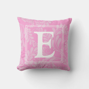 Elegante rosa Cojín decorativo floreciente con ini