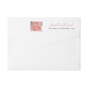 Elegante Rosa Coral Acuarela de Boda Envío