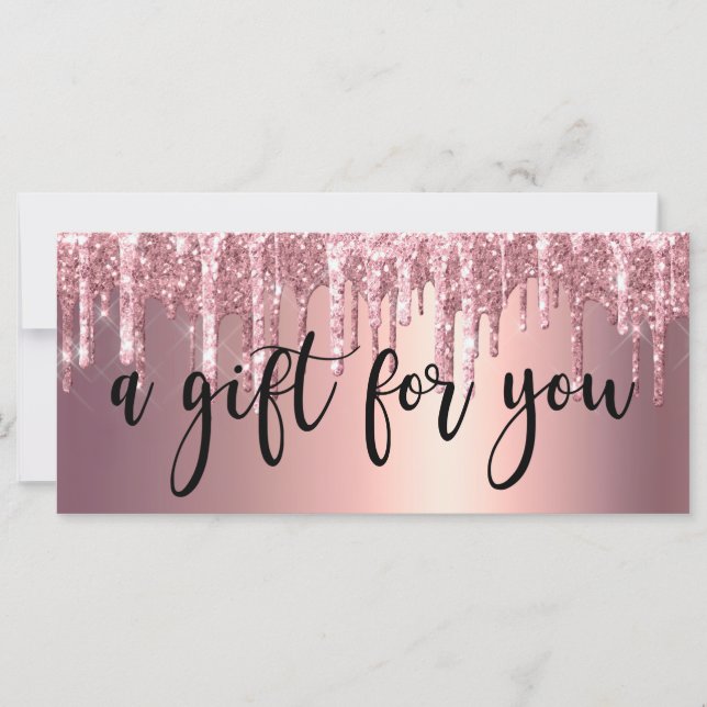 Elegante rosa de cobre purpurina dorado maquillaje (Anverso)