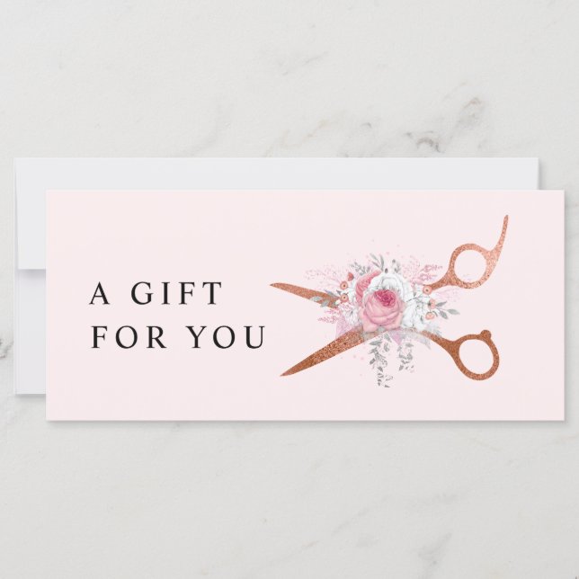 Elegante rosa de cobre tijeras de oro peinado (Anverso)