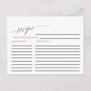 Elegante Rosa de la caligrafía de oro Tarjetas de