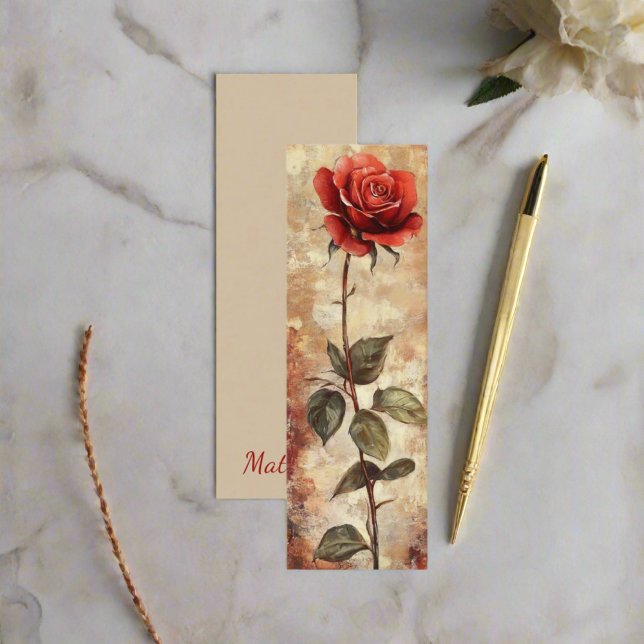 Elegante Rosa de tarjeta de autor de época (Subido por el creador)