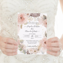 Elegante Rosa floral dorado Eucaliptus vegetación 