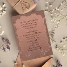 Elegante Rosa Invitación a la boda de oro