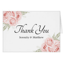 Elegante Rosa Jardín Boda Floral Rosa Gracias