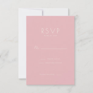 Elegante Rosa Minimalista RSVP