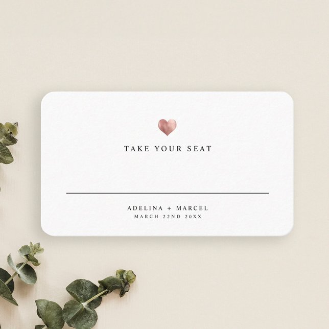 Elegante Rosa moderno Boda de oro tarjeta de mesa (Subido por el creador)