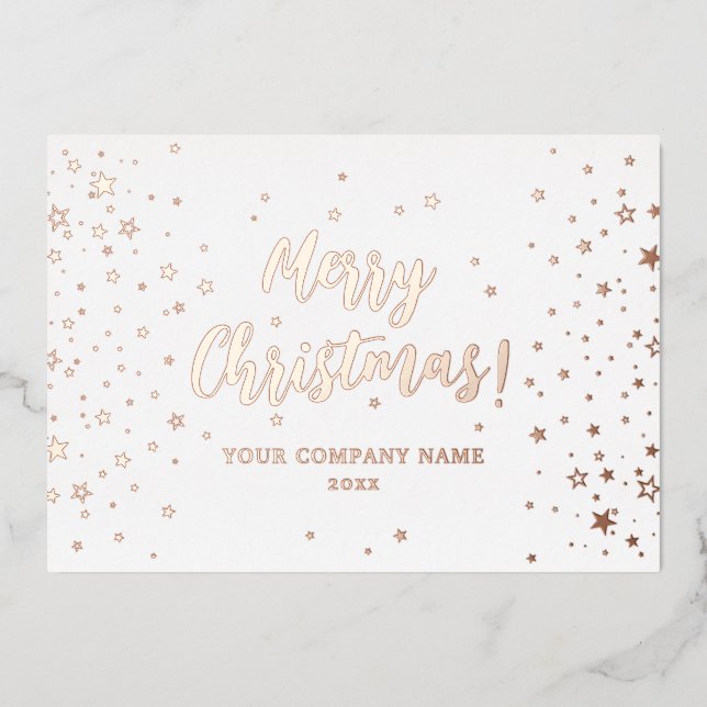 Elegante Rosa Navidades de oro Tarjeta de Relieve  (Anverso)