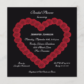 Elegante Rosa nupcial Invitación a ducha