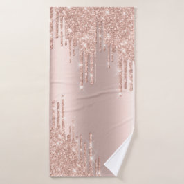 Elegante rosa purpurina, real