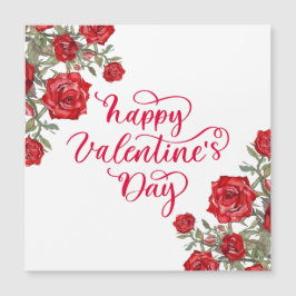 Elegante rosa roja Feliz Día de San Valentín