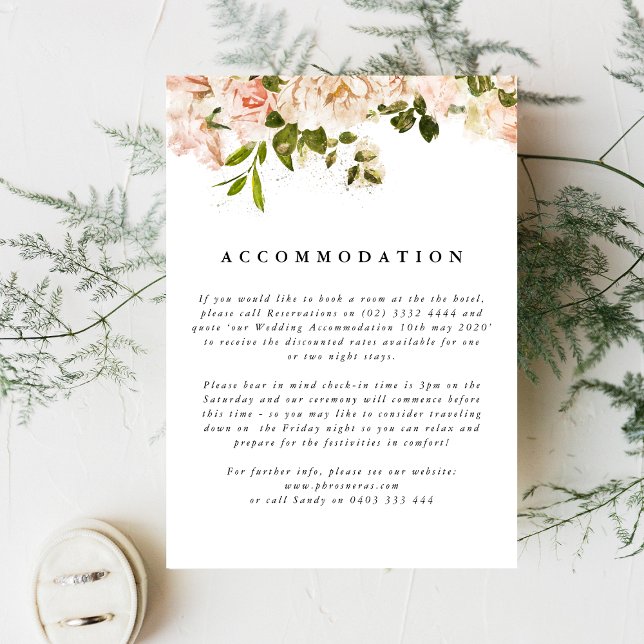 Elegante Rosa Romance Boda tarjeta de gabinete (Subido por el creador)