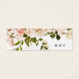 Elegante Rosa Romance Registry Insertar tarjeta