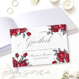 Elegante Rosa romántico Boda floral libro de invit