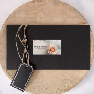 Elegante Rosa Rosa Dew Droga Etiquetas de Direcció