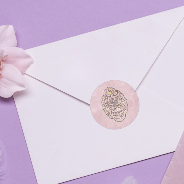 Elegante Rosa Sellos para sobres de Bodas Vintage  (Subido por el creador)