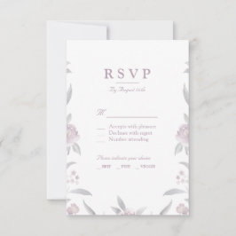 Elegante rosado floral Chinoiserie Wedding RSVP