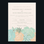 Elegante Rosas de la pintura Mint Invitación a la<br><div class="desc">Elegante suite de invitados de boda floral con rosas de melocotón, rosas de menta, flores azules y tipografía moderna y elegante. Algunos elementos de Fish Scraps. ***TENGA EN CUENTA que si cambia el tipo de letra o el tamaño del tipo de letra, puede alterar la forma en que se imprime...</div>