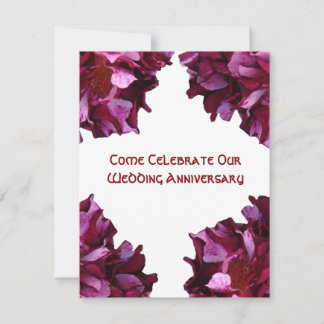 Elegante, Rosas foto invitaciones al aniversario