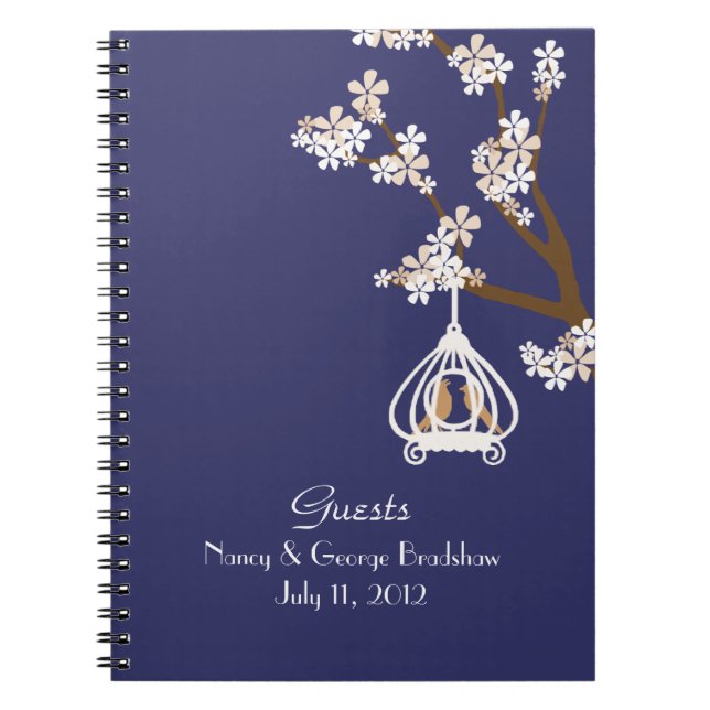 Elegante Rótulo De Amantes De Amor En Cuaderno (Frente)