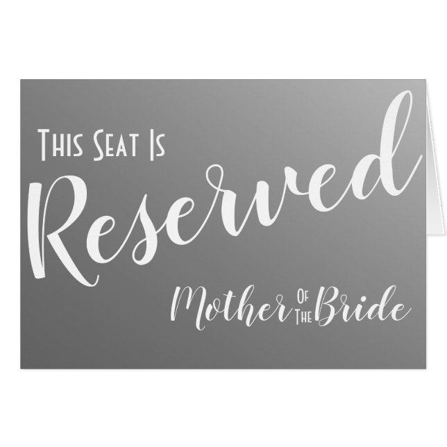 Elegante Rótulo de Boda de asientos reservados de  (Anverso (Horizontal))