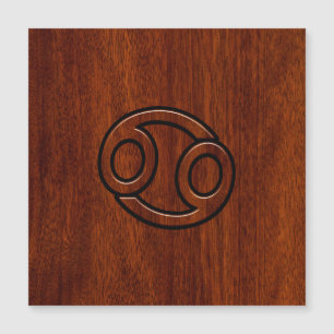 Elegante Rótulo de cáncer en decoración caoba