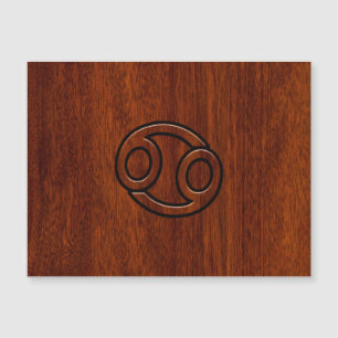 Elegante Rótulo de cáncer en decoración caoba