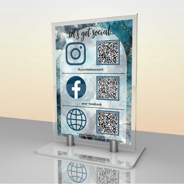 Elegante Rótulo de medios sociales con tarjeta de  (Subido por el creador)