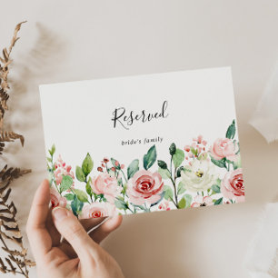 Elegante Rótulo reservado de Boda floral otoñal