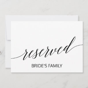 Elegante Rótulo reservado de caligrafía blanca y n