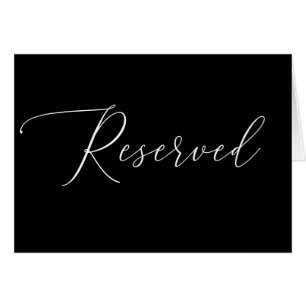 Elegante Rótulo reservado de escritura Boda negro