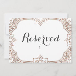 Elegante Rótulo reservado de Mehndi