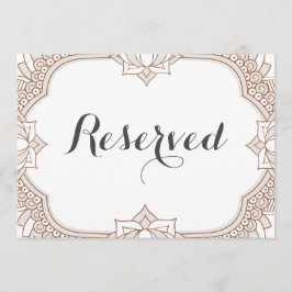 Elegante Rótulo reservado de Mehndi