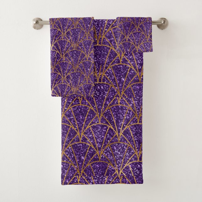 Elegante Royal Deco Purple Purpurina Gold Geometic (In situ)