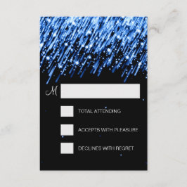 Elegante RSVP Caída Estrellas Azul
