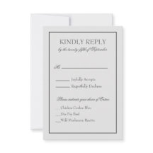 Elegante RSVP Con Dos Bordes Y Texto Scrip