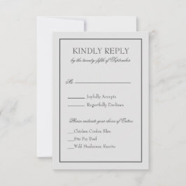 Elegante RSVP Con Dos Bordes Y Texto Scrip