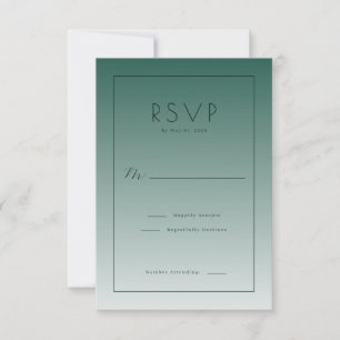 Elegante RSVP con gradiente de turquesa
