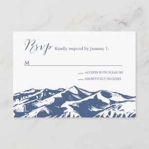 Elegante RSVP de boda de montaña
