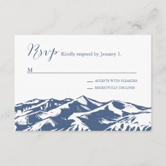 Elegante RSVP de boda de montaña