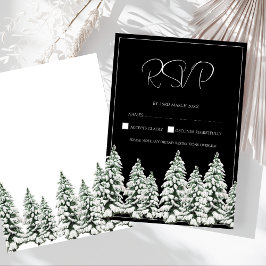 Elegante RSVP de Boda en Bosque de Pinos Nevado Ne