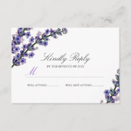 Elegante RSVP de Boda Lavanda