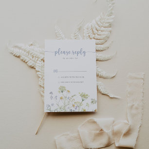 Elegante RSVP de Flor Silvestre Colorida