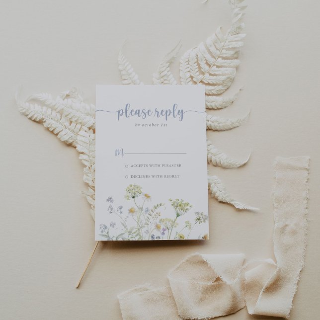Elegante RSVP de Flor Silvestre Colorida (Subido por el creador)
