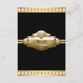 Elegante RSVP de oro negro