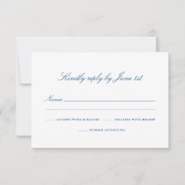 Elegante RSVP de Southport con número de asistente