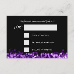 Elegante RSVP Dulce Luces Esparkling Púrpura