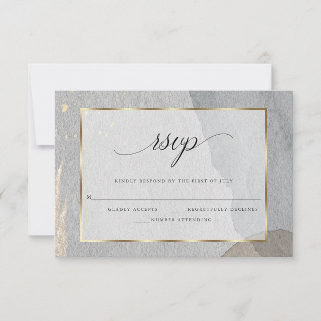 Elegante RSVP Faux Granite Stone (Anverso)